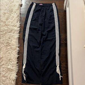 Navy edikted nylon joggers